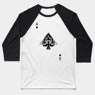 Ace of Spades Vintage Cool Black Baseball T-Shirt